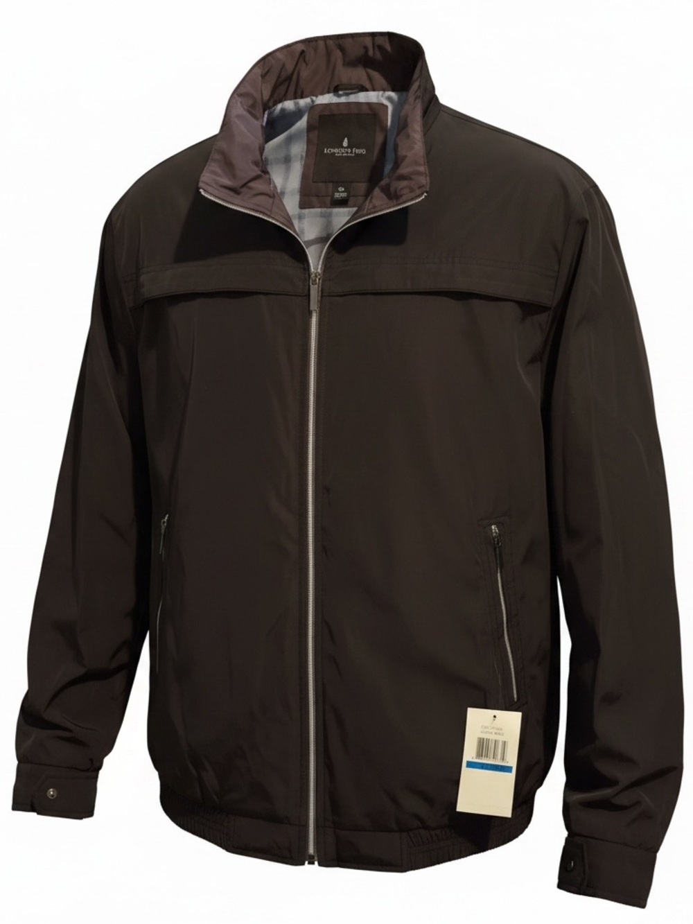 Men's Brown Lightweight Zip-Front Jacket